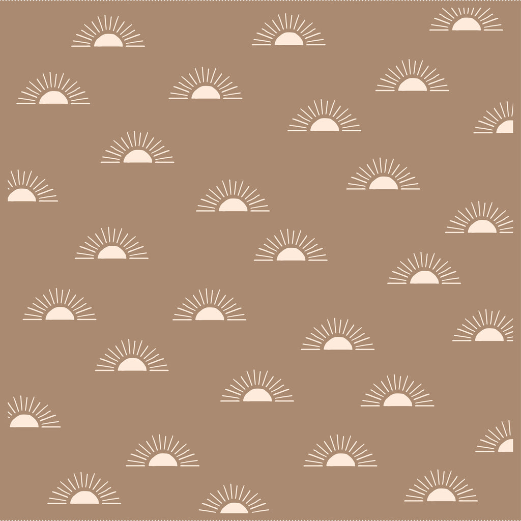 Fox & Fallow Reversible Blanket - Suns/Coffee