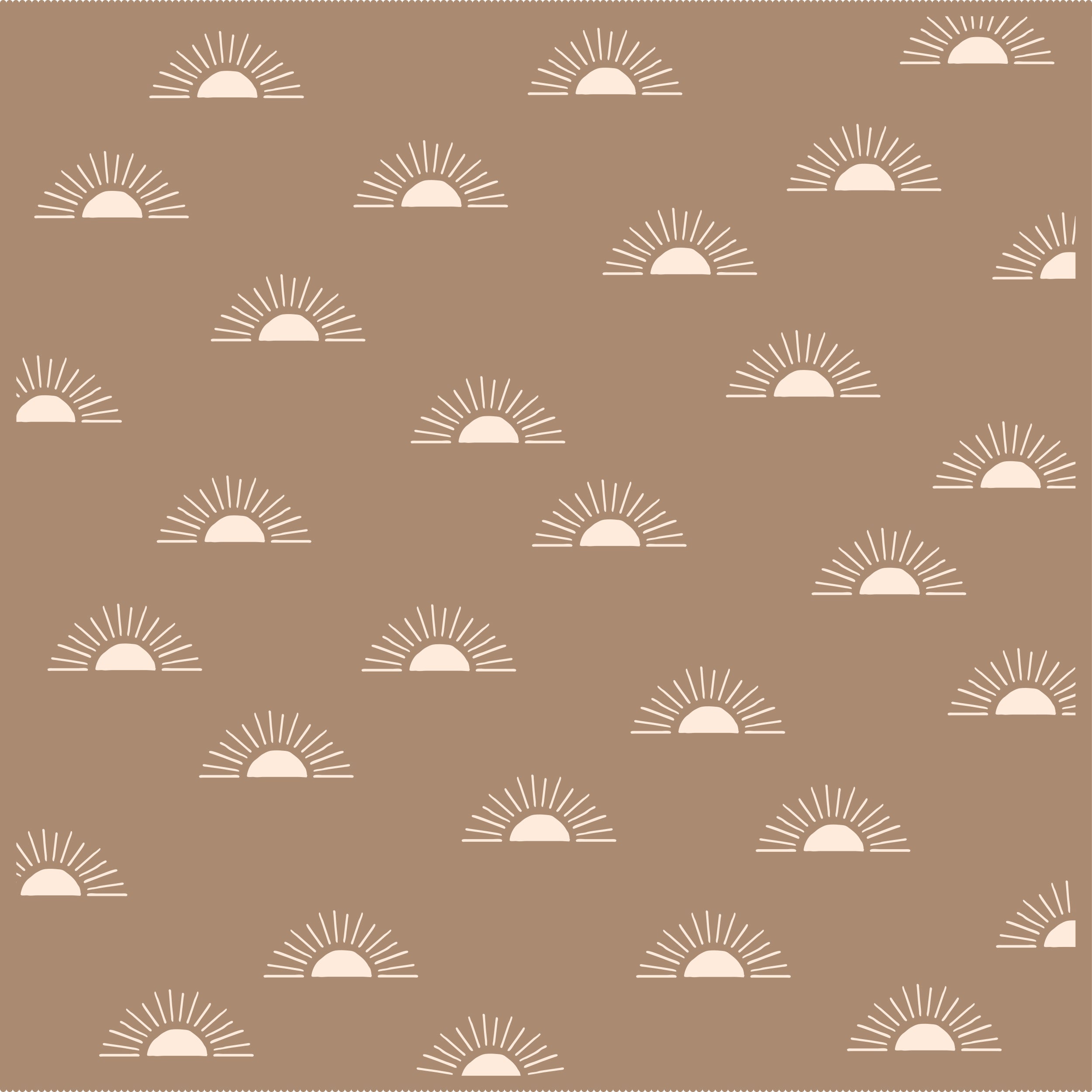 Fox & Fallow Reversible Blanket - Suns/Coffee