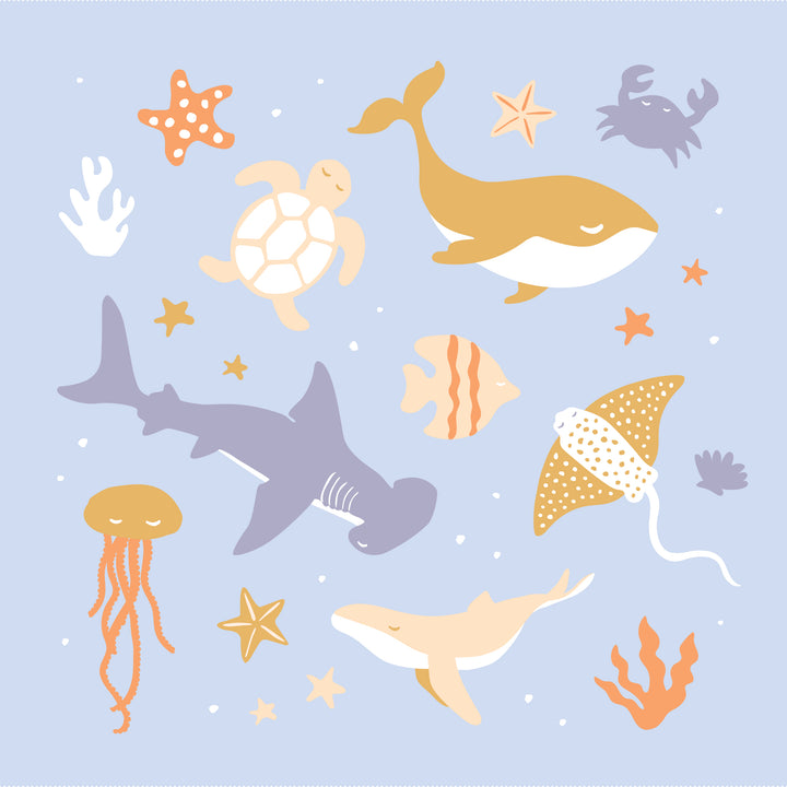 Fox & Fallow Blanket - Ocean Creatures