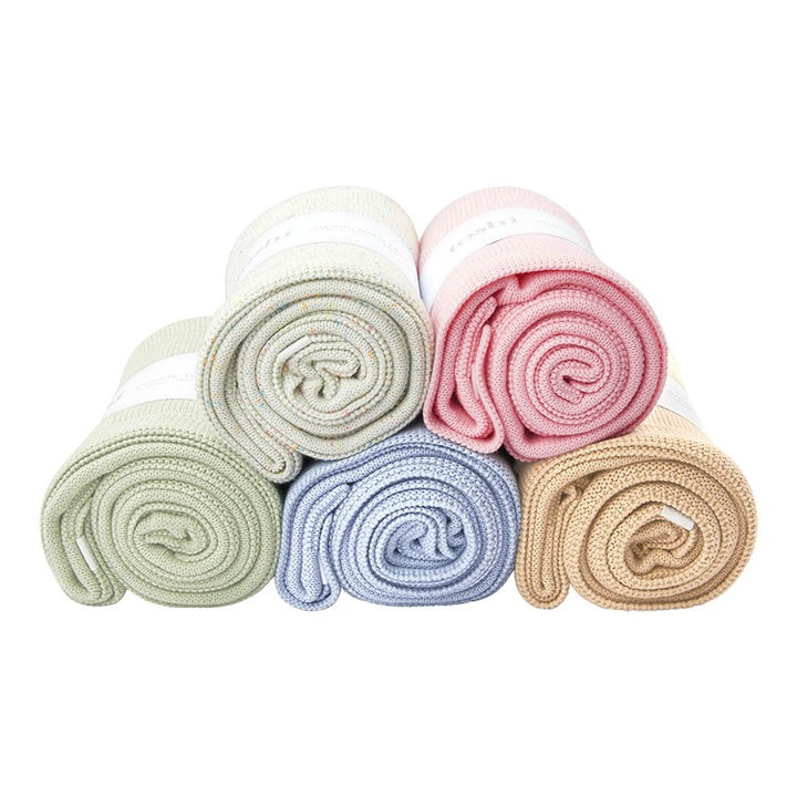 Toshi Organic Blanket - Snowy / Mist
