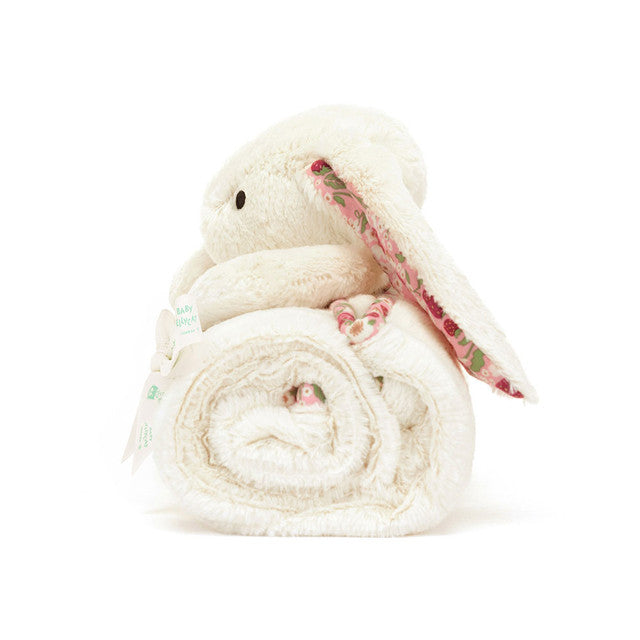 Jellycat Bashful Blossom Berry Bunny Blankie - Cream