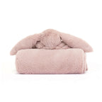 Jellycat Bashful Luxe Bunny Rosa Blankie