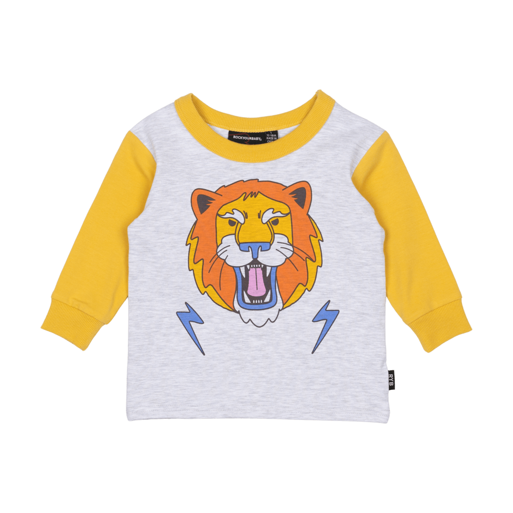 Rock Your Baby Electric Lion Baby Long Sleeve T-Shirt