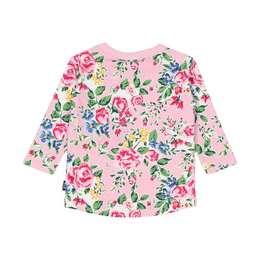 Rock Your Baby Pink Garden Baby Long Sleeve T-Shirt