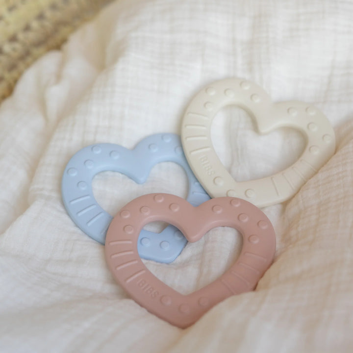 BIBS Baby Bitie Heart - Baby Blue