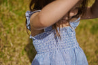 Gala Dress Linen - Blue Stripe