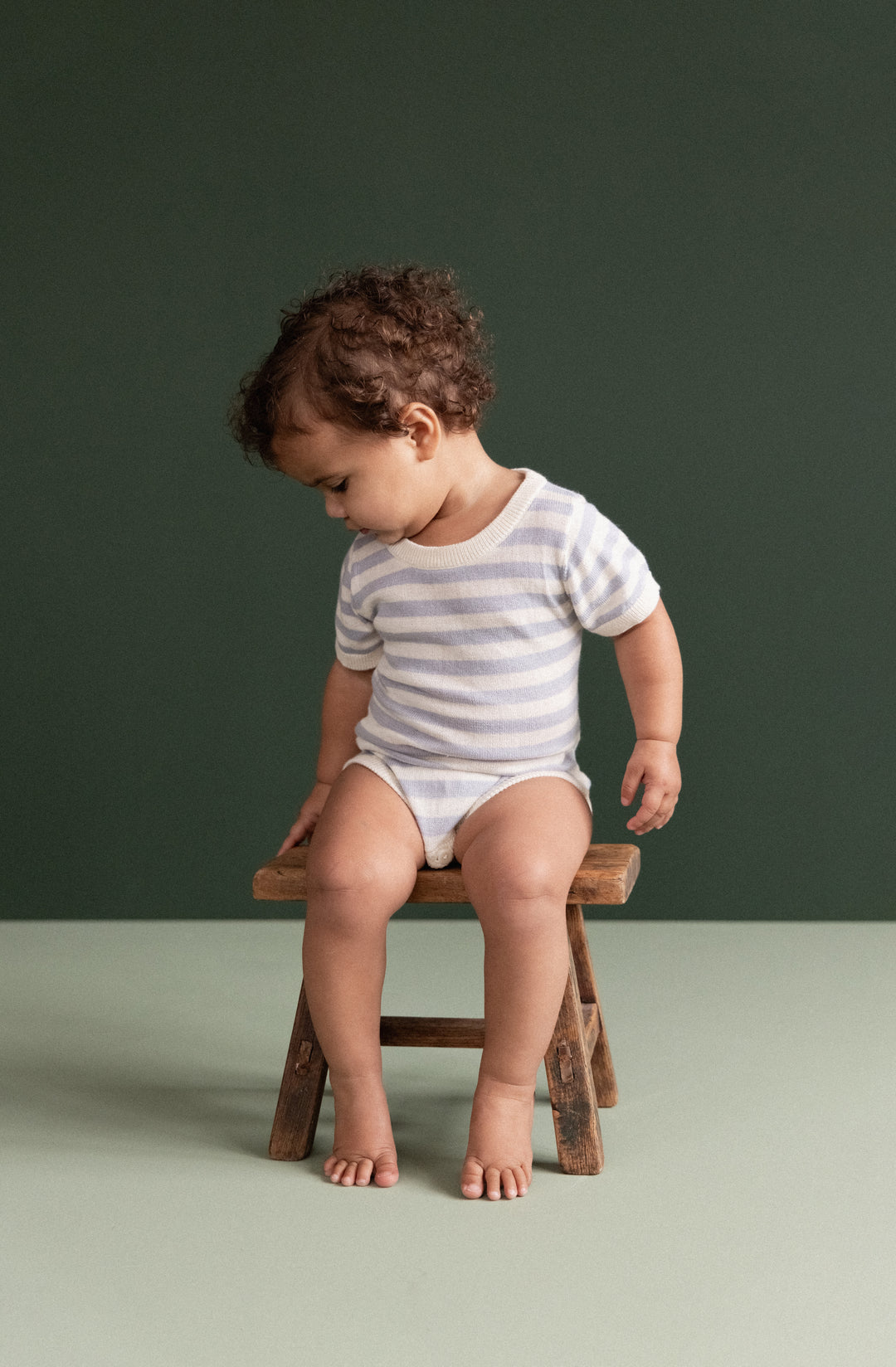 Nature Baby Ren Bodysuit - Zen Blue Sea Stripe