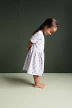 Saturday Dress - Ribbons Zen Blue Print