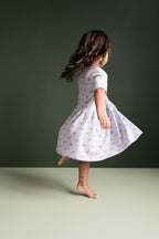 Saturday Dress - Ribbons Zen Blue Print