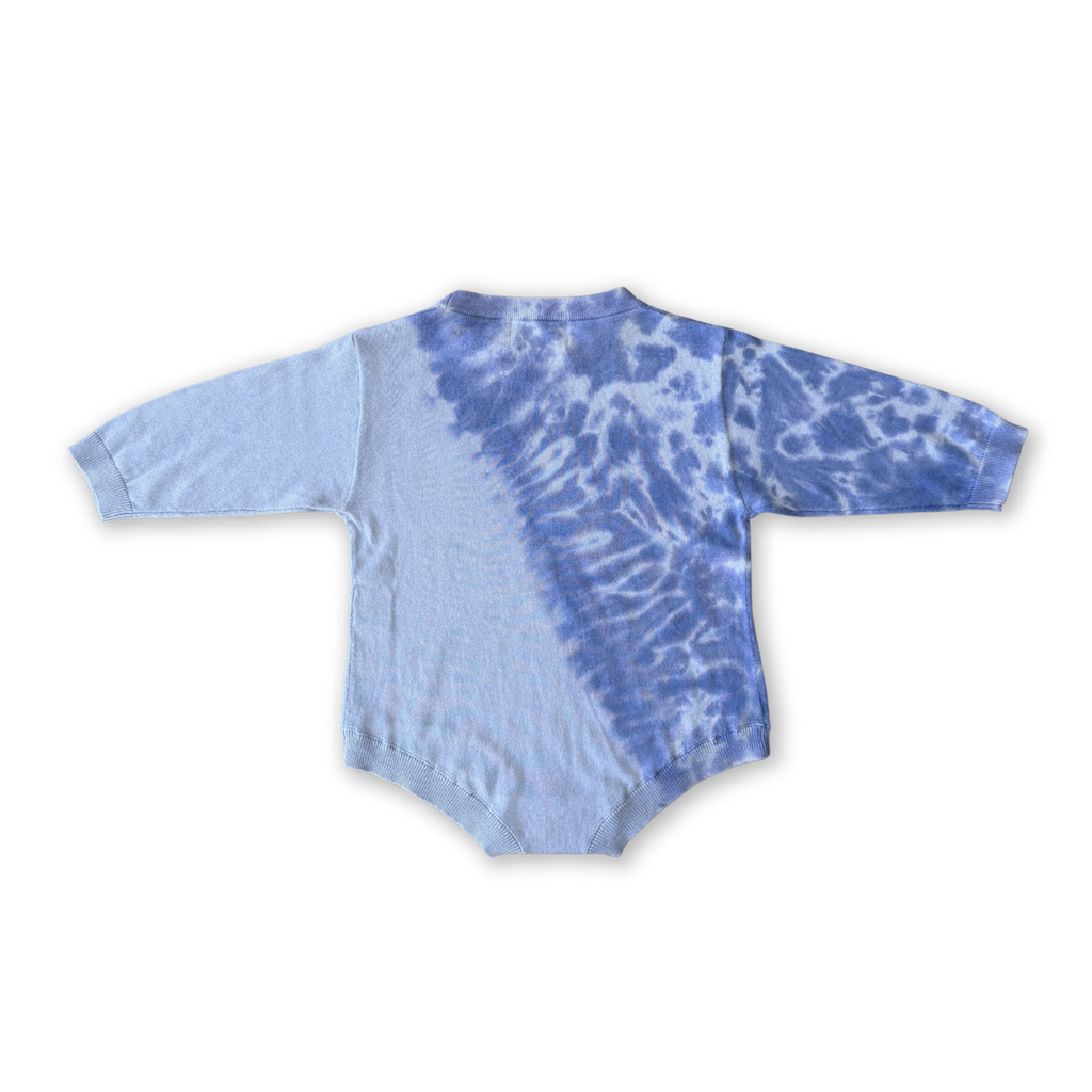 Organic Tie Dye Knit Romper - Pacific