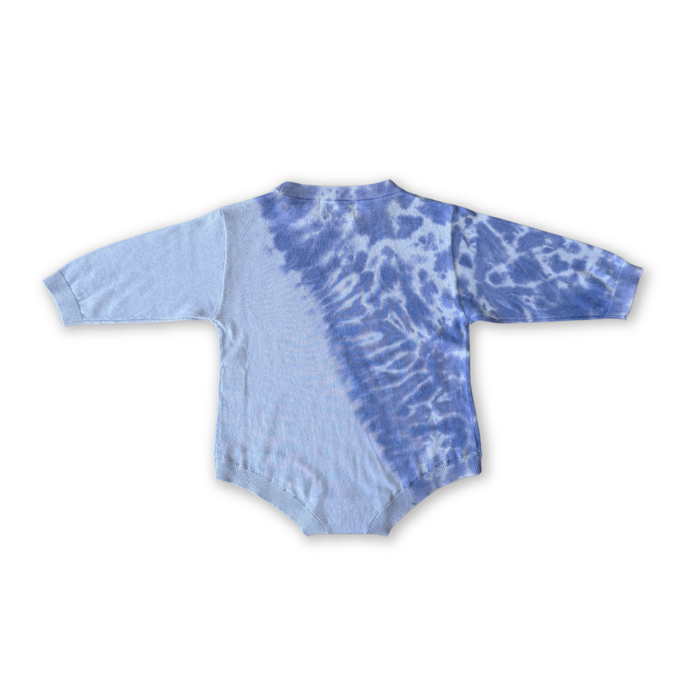 Organic Tie Dye Knit Romper - Pacific