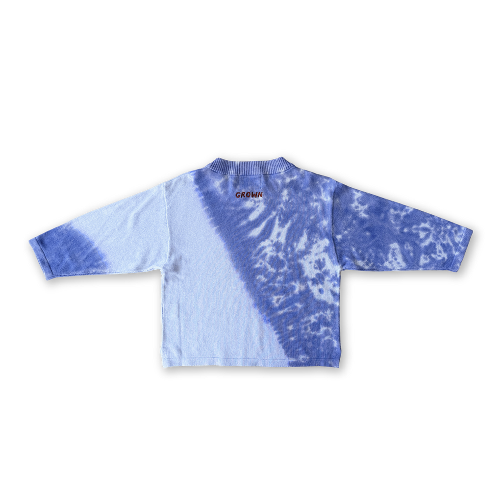Organic Knitted Tie Dye Longsleeve Tee - Pacific