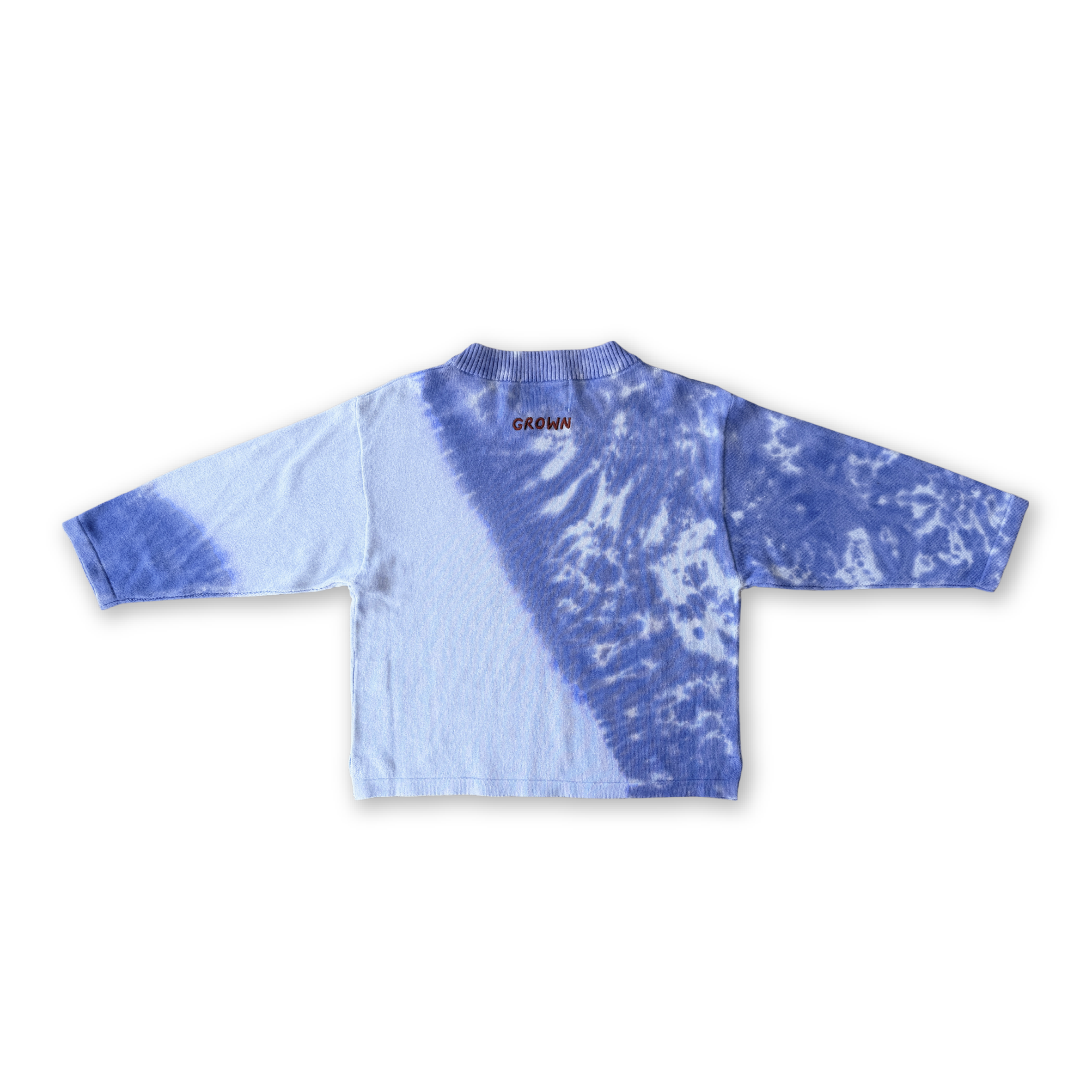 Organic Knitted Tie Dye Longsleeve Tee - Pacific