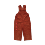 Organic Cord Overalls - Brick
