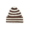 Organic Striped Pixie Rib Beanie - Espresso