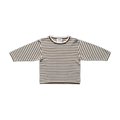 Organic Essential Stripe Longsleeve Knit Tee - Espresso