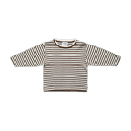 Organic Essential Stripe Longsleeve Knit Tee - Espresso