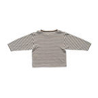 Organic Essential Stripe Longsleeve Knit Tee - Espresso