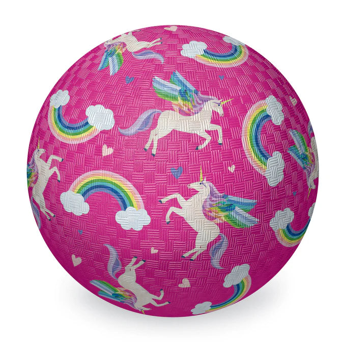 7 Inch Playground Ball - Unicorn Rainbow
