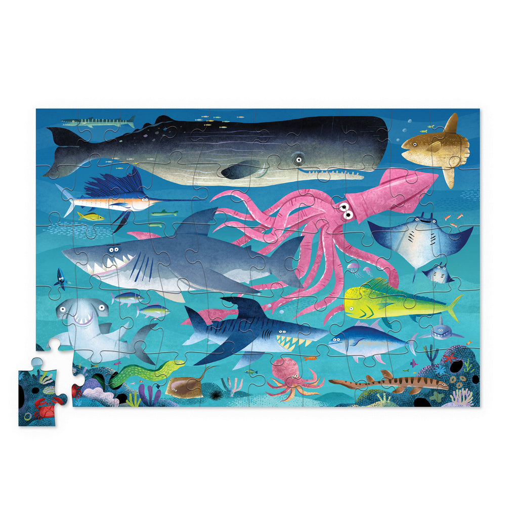 Mini Tin Puzzle 50 Piece - Shark Reef