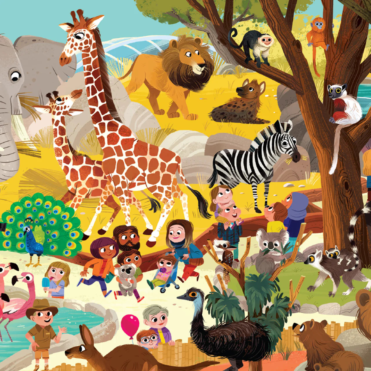 Day at the Museum Puzzle 60 Piece - Zoo