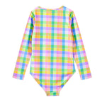 Carnival Check Longsleeve Swimsuit