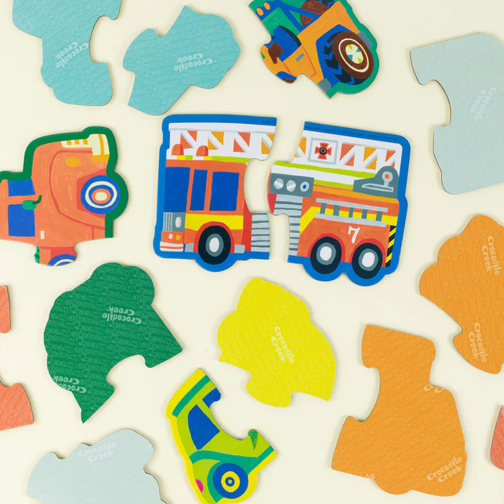 Let's Begin 2 Piece Puzzle - Vehicles