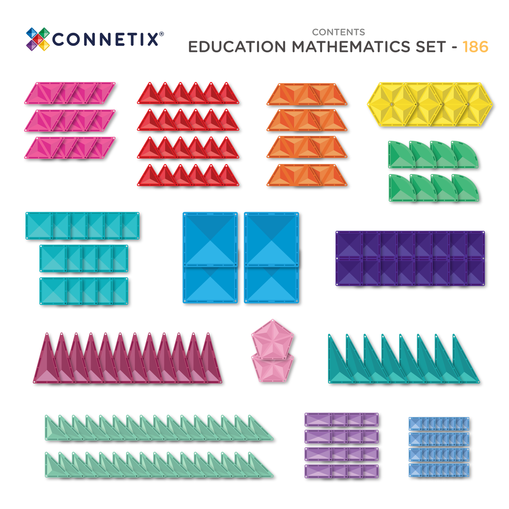 Connetix Education Mathematics Set - 186 piece
