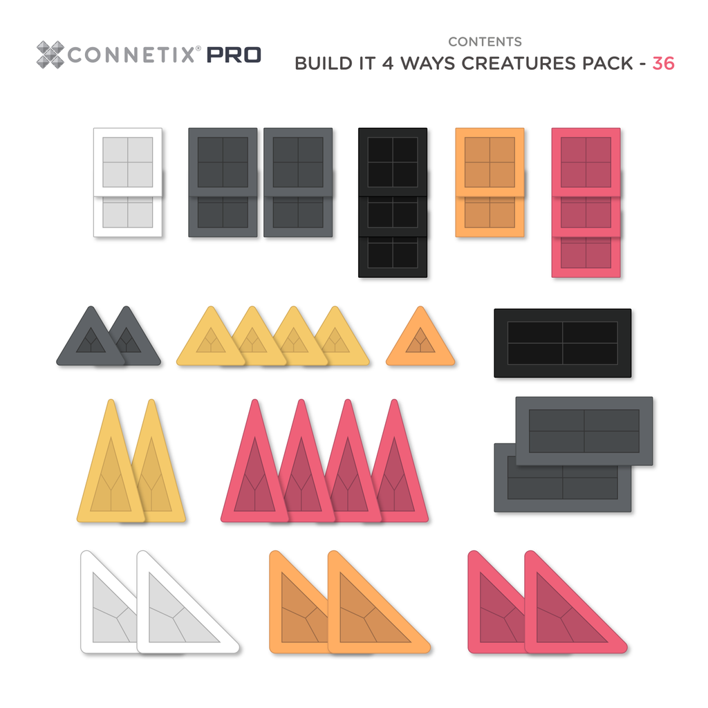 Connetix PRO Build It 4 Ways 36pc - Creatures Pack