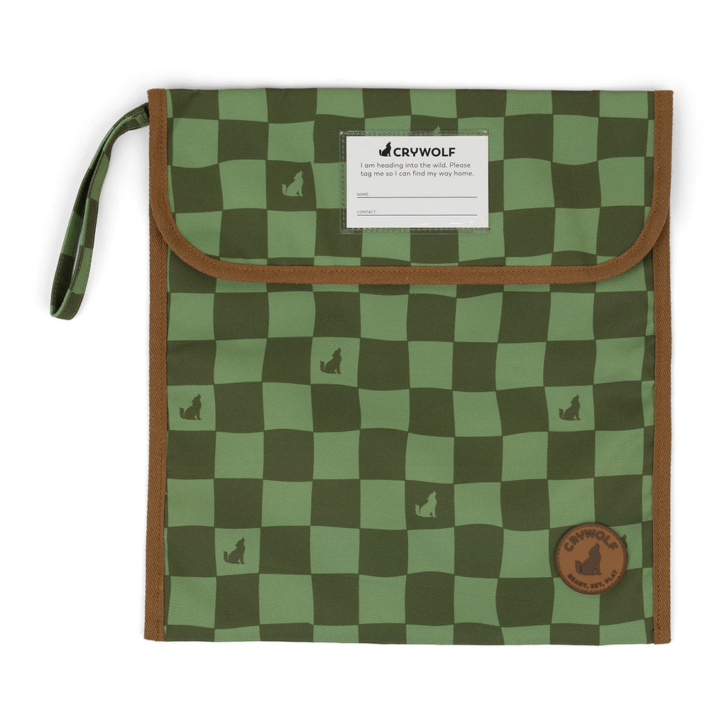 Book Bag Green Check