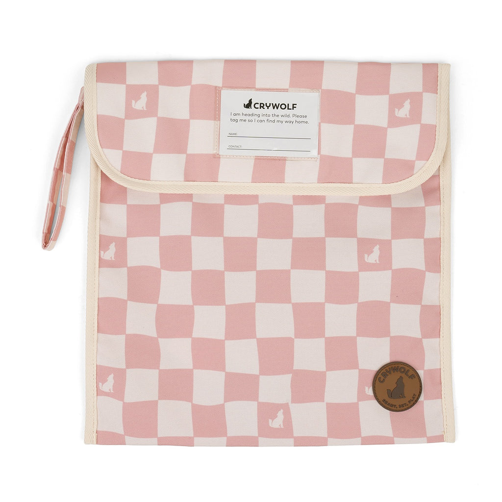 Book Bag Pink Check