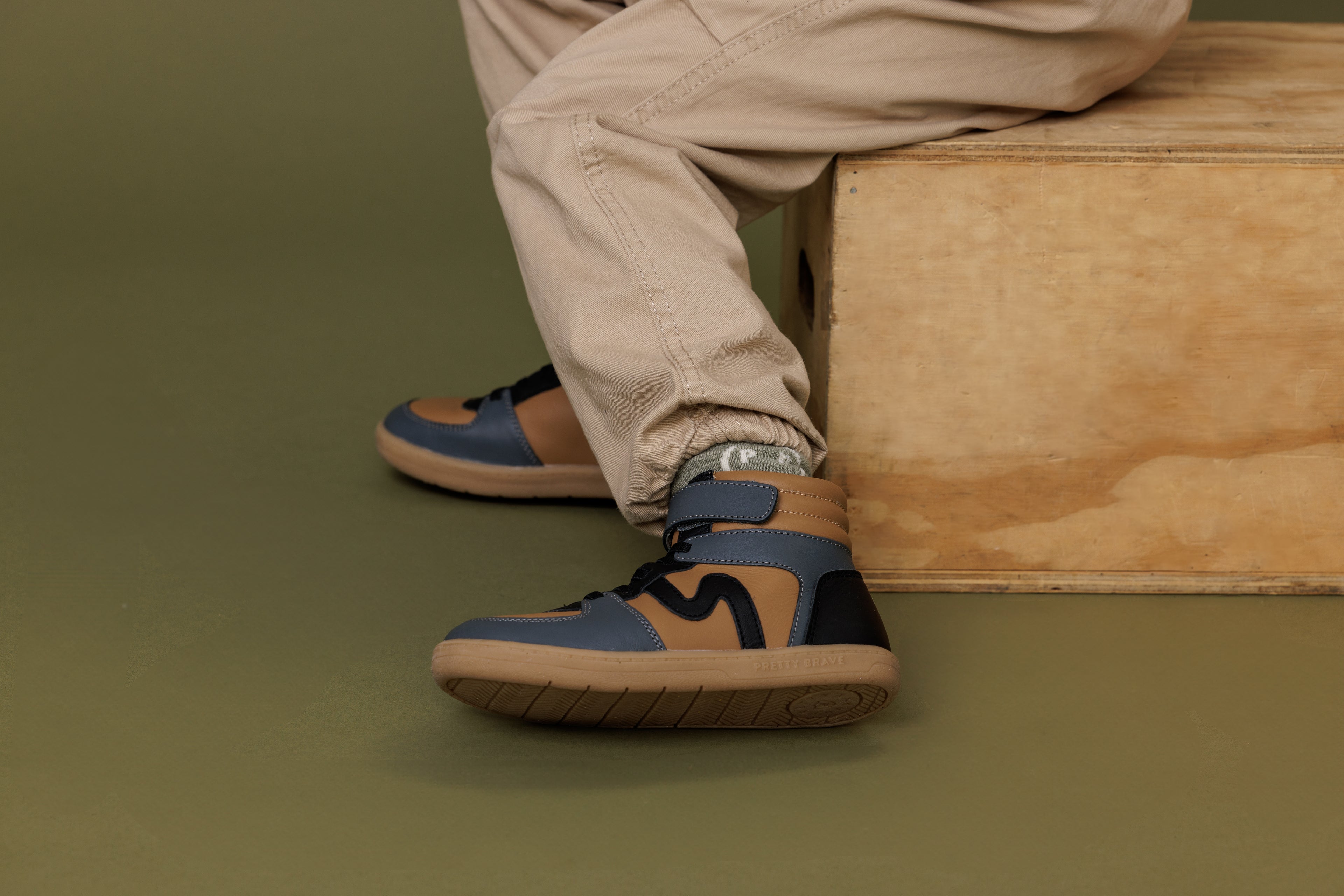 Pretty Brave Hi-Top - Tan Combo