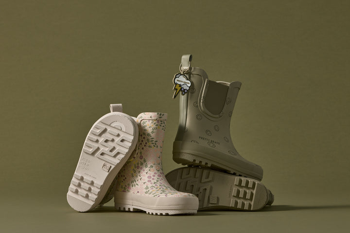 Pretty Brave Puddle Boot - Sage Smiley