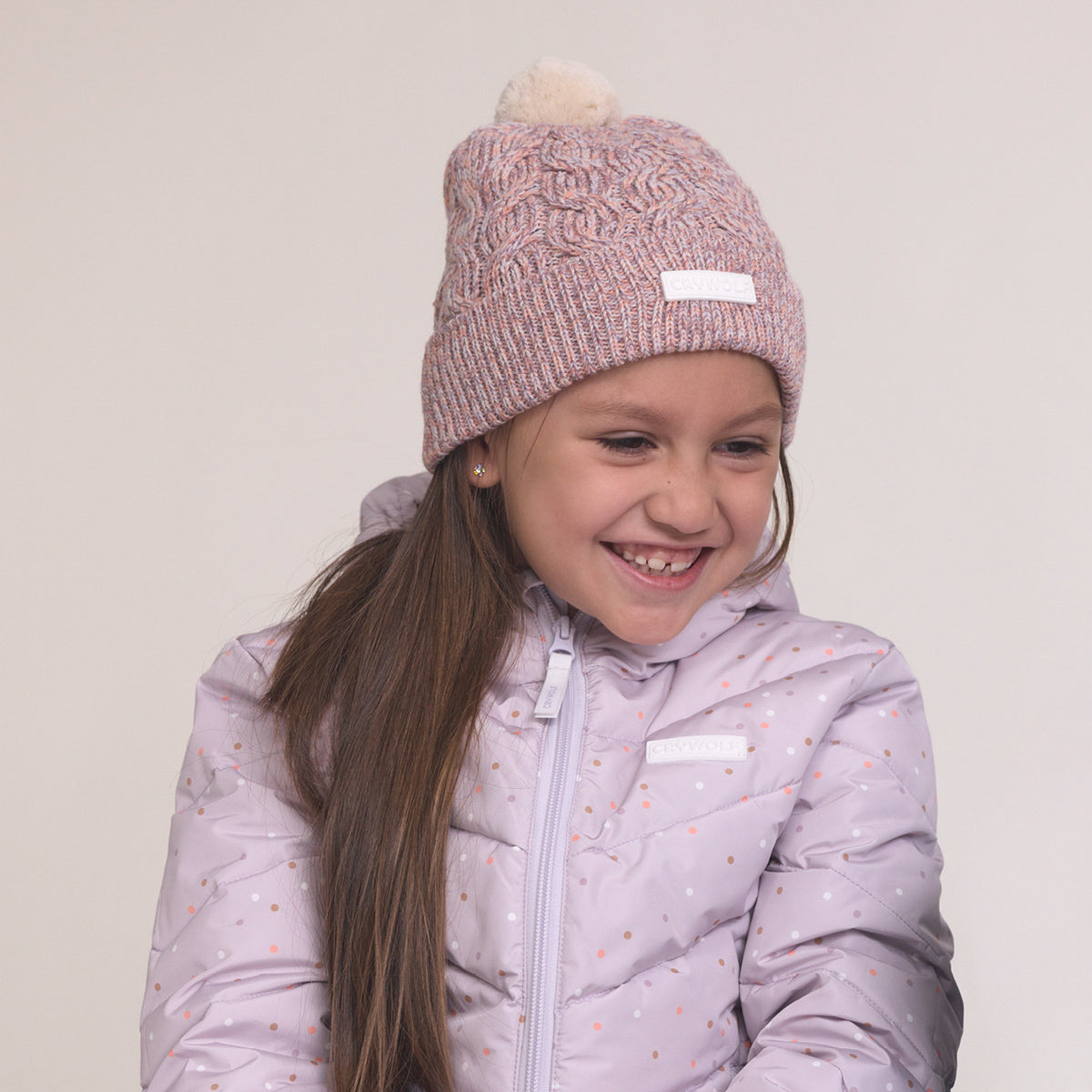 Pom Pom Beanie Heather Speckle