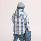 Reversible Eco-Puffer Blue Plaid