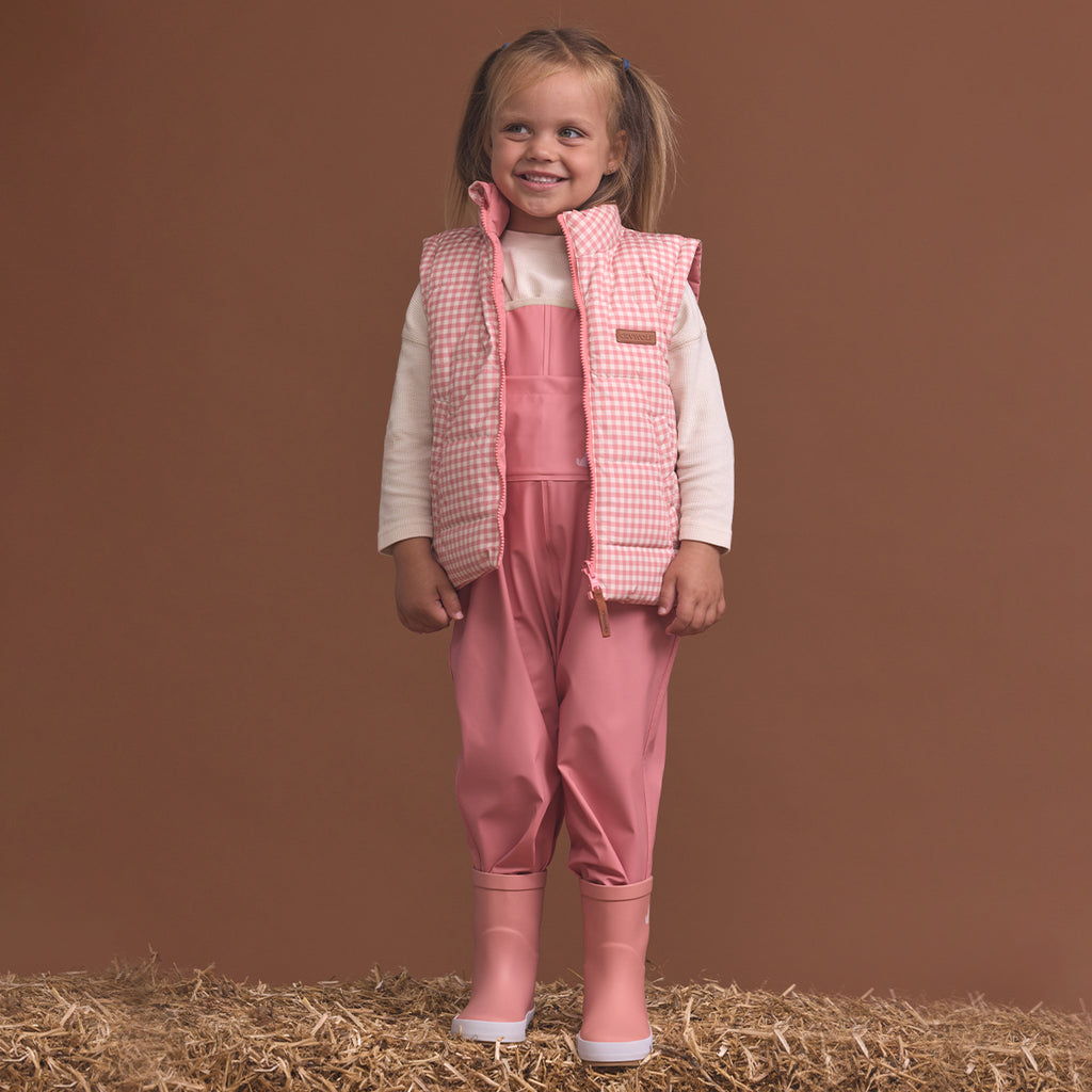 Reversible Eco-Vest Rose Gingham