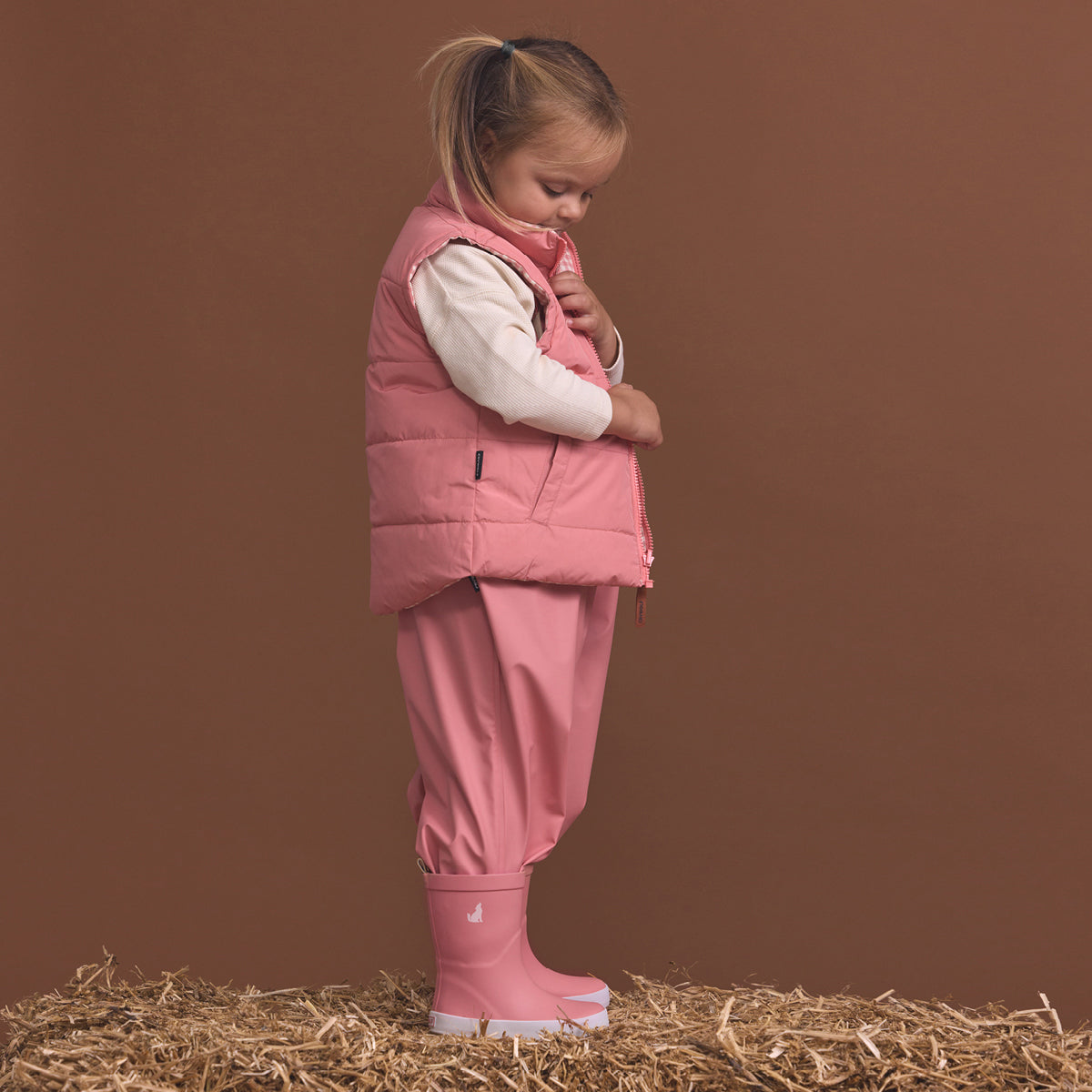 Reversible Eco-Vest Rose Gingham