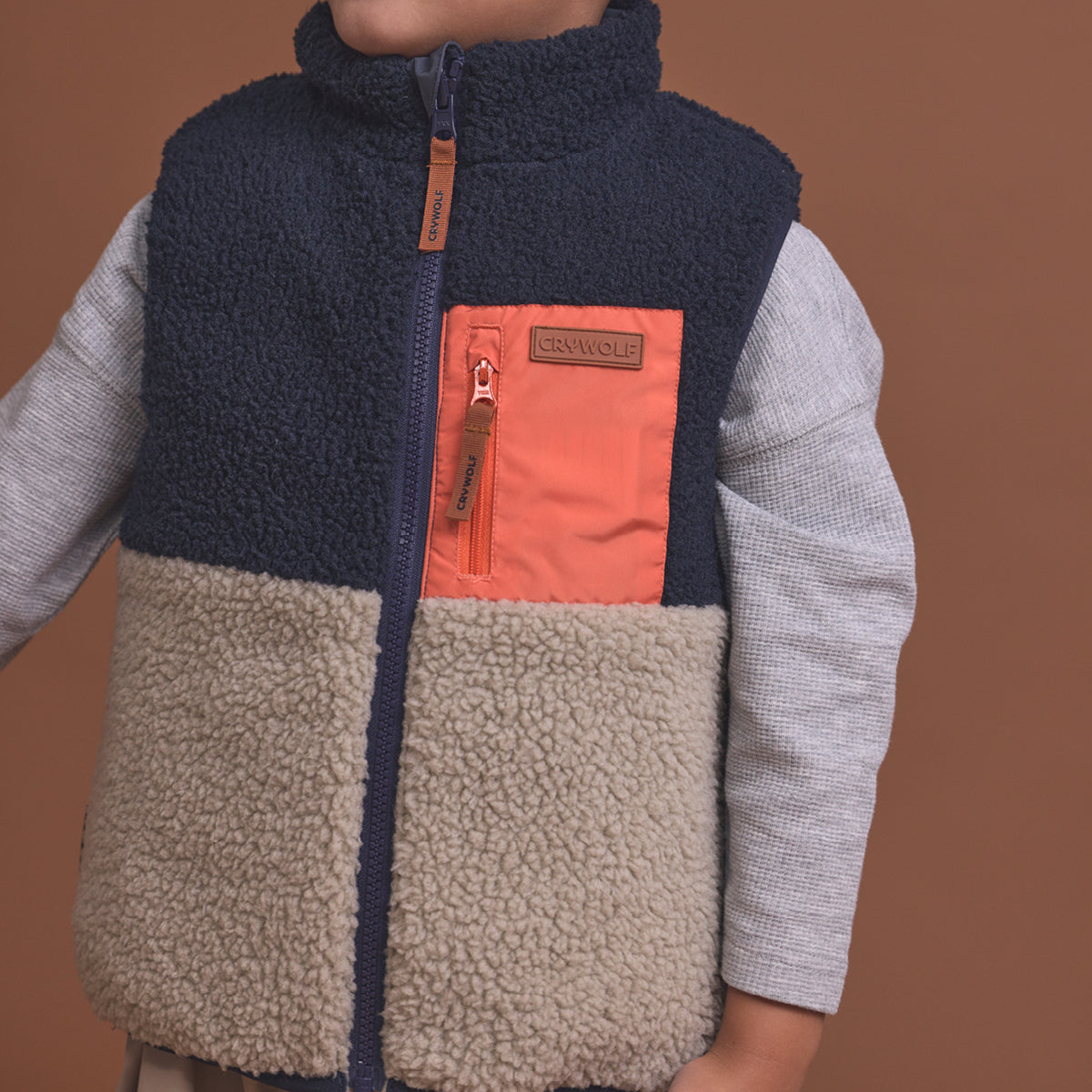 Reversible Yeti Vest Ash Colourblock