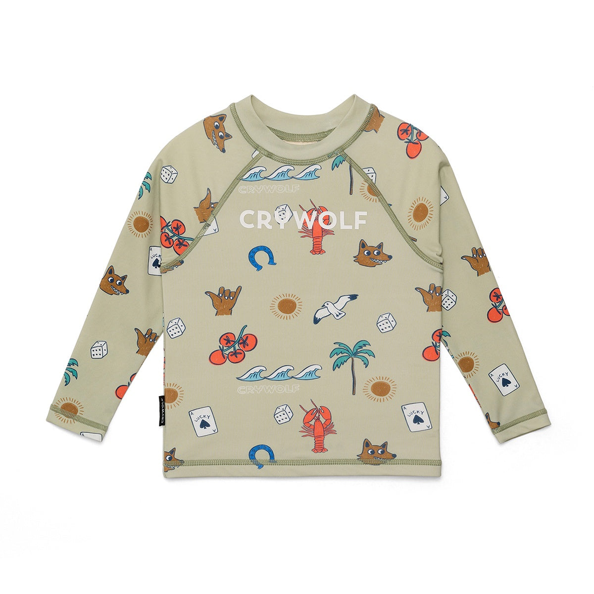 Crywolf Baby Rash Vest - Lucky Days Sage