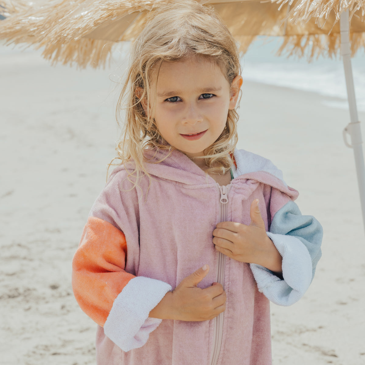 Everywhere Zip-Up  Towel - Sunset Colour Block