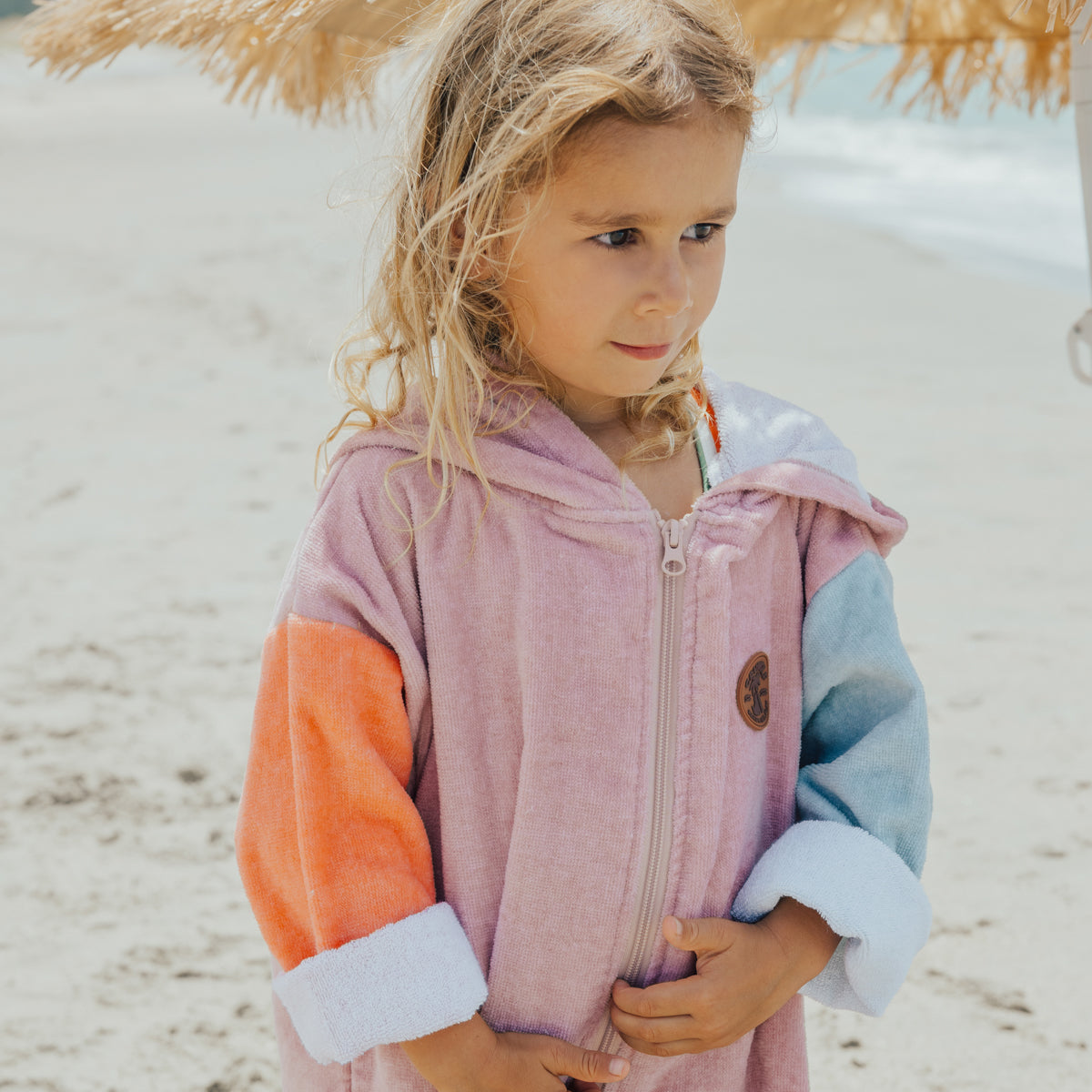 Everywhere Zip-Up  Towel - Sunset Colour Block