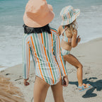 Long Sleeve Swimsuit - Summer Stripe