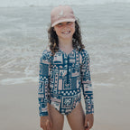 Crywolf Long Sleeve Swimsuit - Blush Postcards