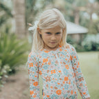 Long Sleeve Swimsuit - Flower Market