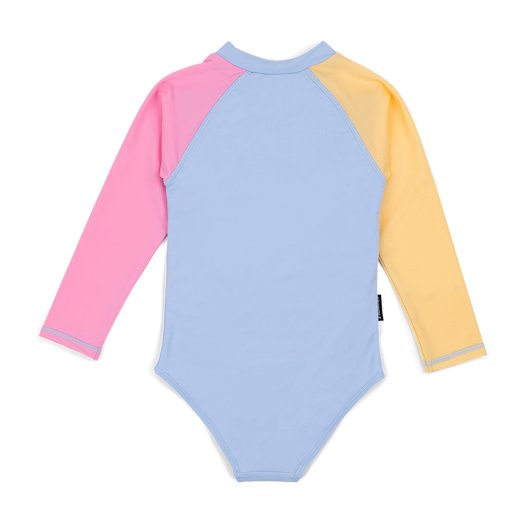 Crywolf Long Sleeve Swimsuit - Pop Colourblock