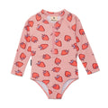 Long Sleeve Swimsuit - Strawberry Splash