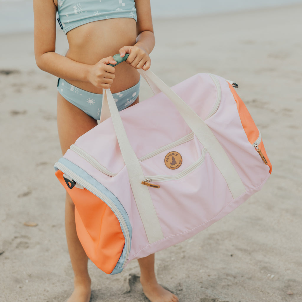 Packable Duffel Bag - Sunset Colour Block