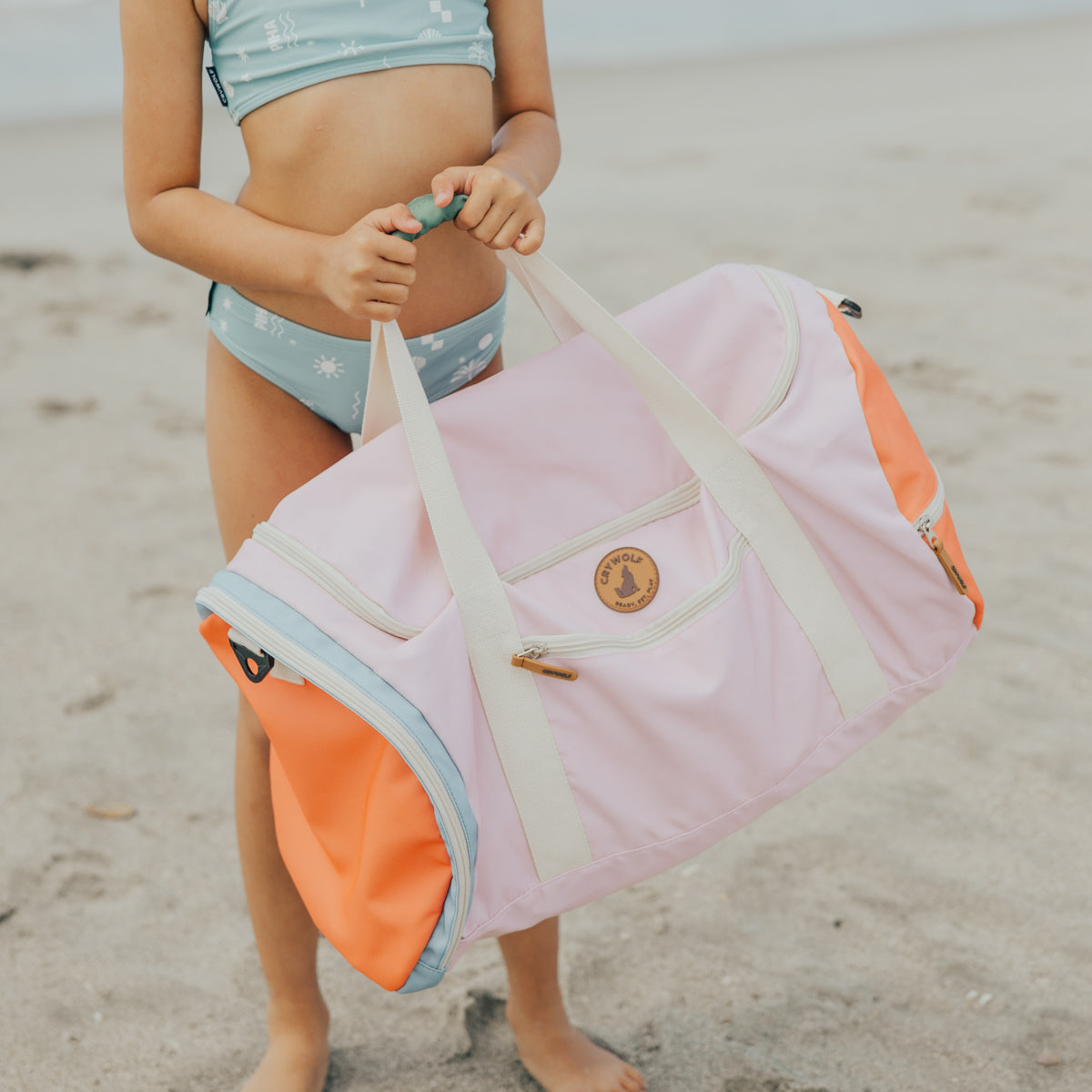 Packable Duffel Bag - Sunset Colour Block