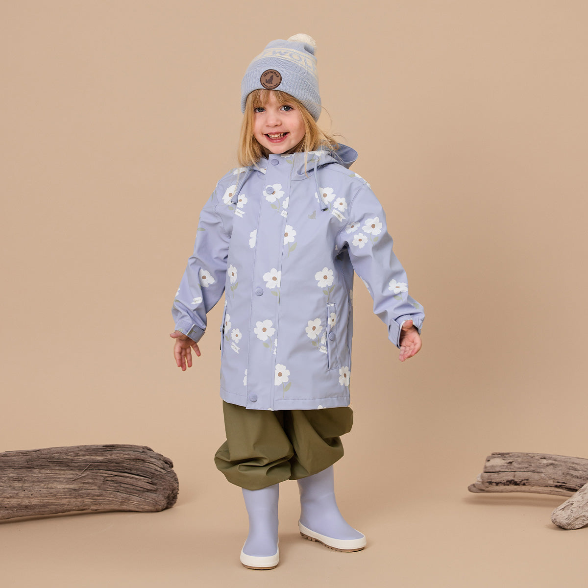 Crywolf Play Jacket - Floral - Periwinkle