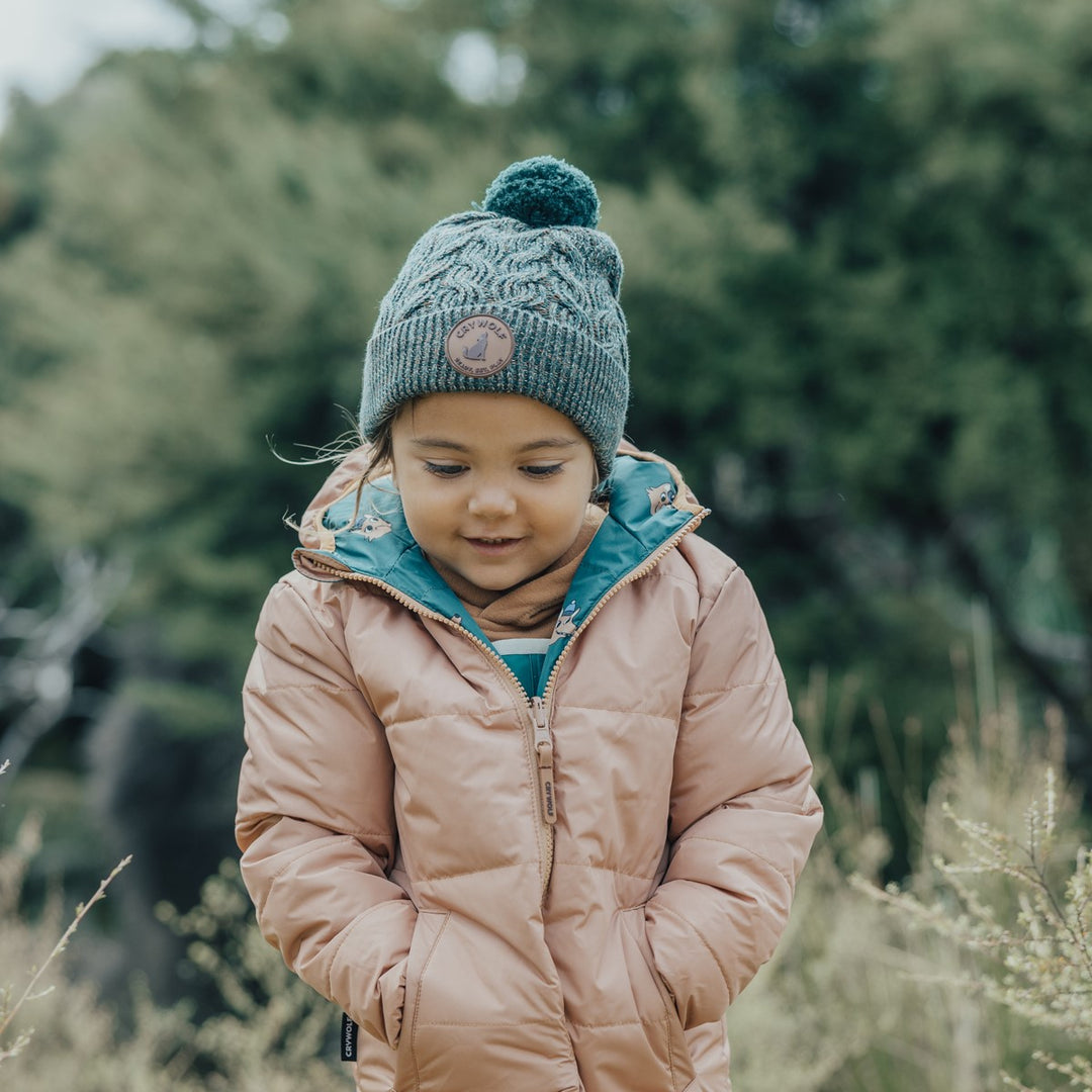 Crywolf Pom Pom Beanie - Forest Speckle